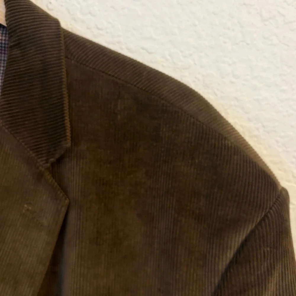 Saddlebred Mens Brown Corduroy Blazer 56R Sports Coat Jacket Cotton Academia